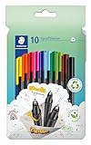 STAEDTLER triplus Fineliner 334, dreikant, superfeine, metallgefasste Spitze,...