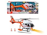 Dickie Toys Rettungshelikopter mit Licht & Sound, drehender Rotor, Seilwinde, 64...