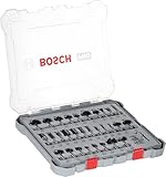Bosch 30x PRO Fräser-Set gemischt, 30-tlg. (für Weichholz, Hartholz, Ø 4-32...