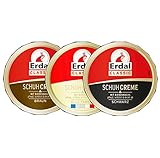 Erdal Schuhcreme Classic, Farben: Schwarz, Alle Farben, Braun, 3x75 ml, 3er Pack...