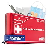 WALSER Erste Hilfe Set Auto 2026, Verbandskasten Auto Auszeichnung Sehr Gut*,...