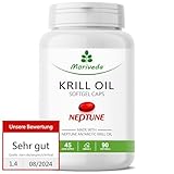 MoriVeda NEPTUNE Krillöl Kapseln 90 I Omega 3-6-9, Astaxanthin, Antioxidantien,...