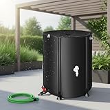 Mucola Regenwassertonne 100L faltbar mit Hahn Regentonne inkl. 2 Meter...