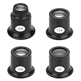 EEEKit Uhrmacherlupe, 4 Stück Augen Lupe Glas Okular, 5x/10x/15x/20x Schmuck...