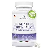 Bandini® Alpha-Liponsäure (Alpha Lipoic Acid) 650 mg Depot | 120 hochdosierte...