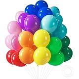 Koogel 110 Stücke Bunt Luftballoons Geburtstag, Latex Farbige Ballons 30cm (12...