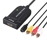 eSynic AV CVBS S-Video zu HDMI Konverter RCA Komposit Video Konverter 3 RCA...