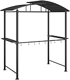Refined Grillpavillon Grillüberdachung mit Seitenregalen BBQ Pavillon...