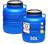 Garronda Set 2x 30 Liter Weithalsfass BPA-frei Futtertonne Fass Universalfass...