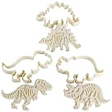 Kurtzy Dinosaurier Skelett Ausstechformen Set (3er Pack) - Weiße Acryl...