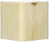 62838000 Holz-Sockel, 8x8x8cm, m. Loch ø5,5mm,2,5cm tief