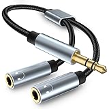 Cuteluding Audio Splitter Aux Splitter Kabel Kopfhörer Doppelstecker,3,5mm...