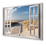 murando - Akustikbild Fensterblick 120x80 cm 1 tlg Bilder Akustikschaum...