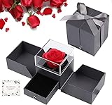 Rosenbox - Infinity Rose - Schmuck Geschenkbox - Ewige Rose mit Rote Rosen...