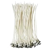CZ Store®- Kerzendochte |50STK|10 cm Natürliche Bio-Baumwolle, vorgewachst mit...