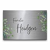 Edelstahl Türschild Familie ab 12x8 cm bunt bedruckt - wetterfest! |...