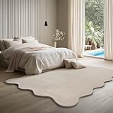 the carpet Lina Shape Scallop Teppich, Kunstfell, Flauschiger Teppich,...