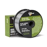 haxiaoer 0,8mm 1KG MIG Schweißdraht - D100 1 Rollen Fülldraht ohne Gas für...