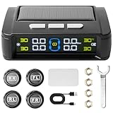 Aicharynic TPMS Reifendruckkontrollsystem, Solar Kabelloser Reifendrucksensor...