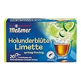 Meßmer Holunderblüte-Limette | 20 Teebeutel | Vegan | Glutenfrei | Laktosefrei