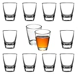 12 Stück Schnapsgläser Glas, Eierförmiges Weinglas, Hartglasbecher, mit...