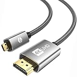 Silkland Micro HDMI auf HDMI Kabel 2M, 4K@60Hz, Micro HDMI Kabel Unterstützt...