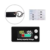 Heemol Batteriekapazitätsmonitor 12V 24V 36V 48V 60V 72V 84V Batteriemessgerät...