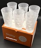 Premium Dubbeglas 6 Stück 0,5 Liter (satiniert/milchig) - Pfalz Weinschorle...