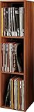 VCM Holz Schallplatten Regal | Stand Regal mit 3 Fächer für 100 Schallplatten...