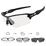 BangLong Fahrradbrille Selbsttönend Sonnenbrille Herren Damen UV400 Schutz...