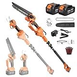 GEARPASS 4-in-1 Akku-Hochentaster, 20cm Mini-Kettensäge & elektrische...