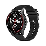 Knauermann Neo (2024) Schwarz Rund - Gesundheitsuhr Smartwatch - EKG + HRV...