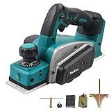 MaxEarn Akku Elektrohobel Holz, Automatischer Kabelloser Hobel für Makita 18V...