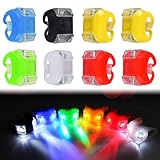 Funmo 8 Stück Kinderwagenlicht Silikon, Wasserdichte LED Silikonleuchten,...