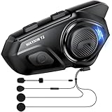WAYXIN T2 Motorrad Headset mit Gegensprechanlage,Helm Kommunikationssystem für...