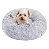Feandrea Hundebett flauschig, Katzenbett, Donut Kissen, waschbar, Polsterung in...