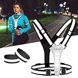 LuTuo LED Warnweste Fahrrad, 360° Reflektorweste mit Hoher Sichtbarkeit,...