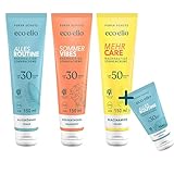 eco elio nachhaltige Sonnencreme Paket 'Awesome Foursome' I 4 Sonnencremes mit...