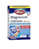 Abtei Magnesium + Calcium + D3 + K - Nahrungsergänzung mit Langzeit-Depot zur...