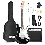 Max GigKit E Gitarre Set, E Guitar, Elektrogitarre mit Verstärker 40 Watt,...