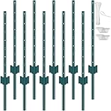 VEVOR Zaunpfosten 91,44 cm, 10er-Set Metallzaunpfosten, Weidezaunpfahl aus...