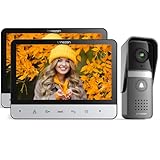 TMEZON Video Türsprechanlage 4-Draht,Türsprechanlage mit Kamera,2 * 7' Monitor...