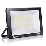 Probapro 100W LED Strahler Außen, IP65 Wasserdicht Außenstrahler LED Fluter...