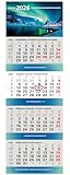 Kombi 4-Monatskalender 2026 Bürokalender großer Wandkalender vier Monate mit...