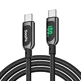 SooPii 100W USB-C-auf-USB-C-Kabel, 1,2M Schnellladekabel mit LED-Anzeige, PD 5A...