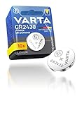 VARTA Batterien Knopfzellen CR2430, 10 Stück, Power on Demand, Lithium, 3V,...