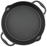 BBQ-Toro Gusseisen Grillpfanne Ø 30 cm | Gusspfanne mit zwei Griffe und zwei...