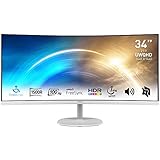 MSI PRO MP341CQWDE 34 Zoll Curved Business Monitor, UWQHD (3440x1440), 100 Hz,...