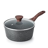 SENSARTE 18CM Antihaft-Kasserolle mit Deckel, 2L Kleiner Topf mit Schweizer...