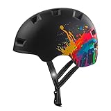 Crazy Safety Rampage Schwarzer Splash | Fahrradhelm, Skateboardhelm, Inlinerhelm...